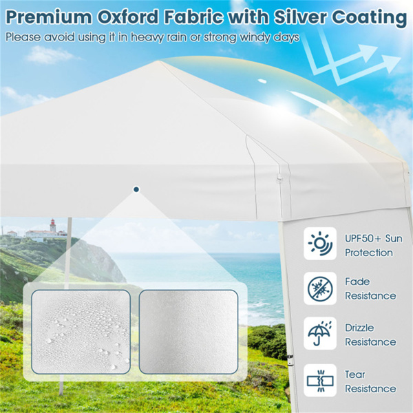 14 X 9.2英尺弹出式天蓬帐篷 - 白色（amazon shipping-发货，WALMART禁止销售）周末不发货-7