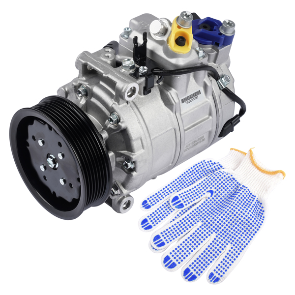 空调压缩机 A/C Compressor w/ Clutch for Audi Q7 2007-2010 Touareg 2007-2017 V6 3.6L 7SEU17C 7L6820803D 7P0820803E-8