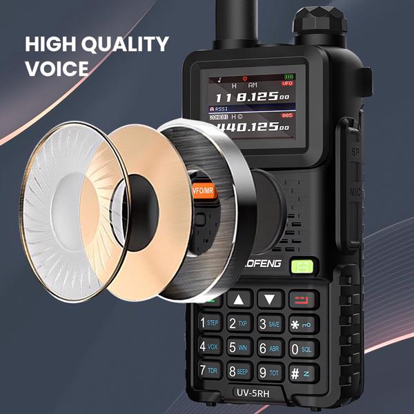 宝峰 baofeng UV-5RH 10w 彩屏大功率双频对讲机  黑色 （一个装）-3