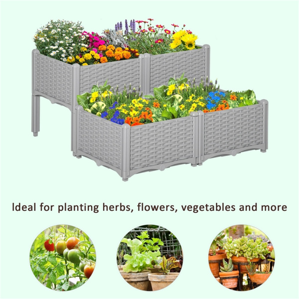 高架花园床/木制花盆 /木材种植箱（周末不发货）（ Amazon Shipping）（WalMart禁售）-7
