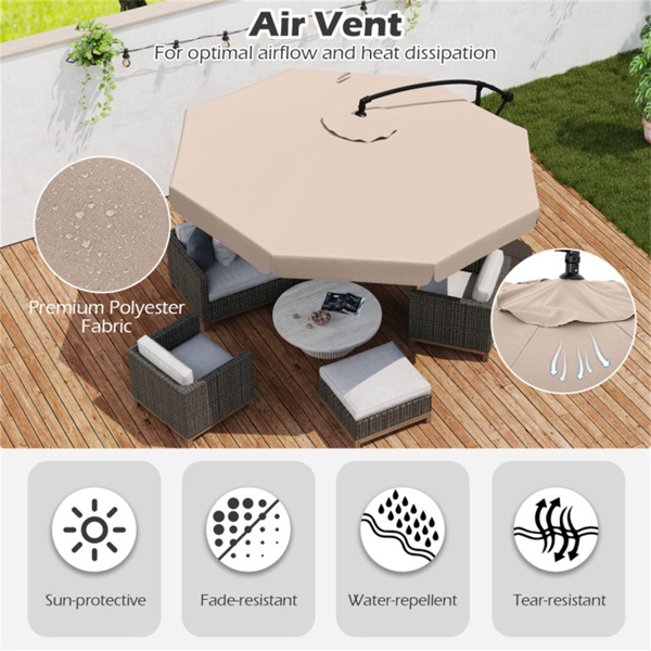 10 Feet Patio Cantilever Umbrella -8