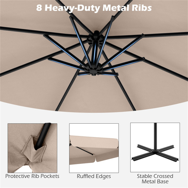 10 Feet Patio Cantilever Umbrella -5