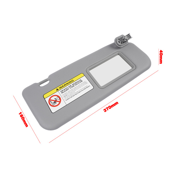 遮阳板 Front Right Passenger Side Gray Sun Visor for Hyundai Accent 1E 1.6L L4 Gas 852201R000-6