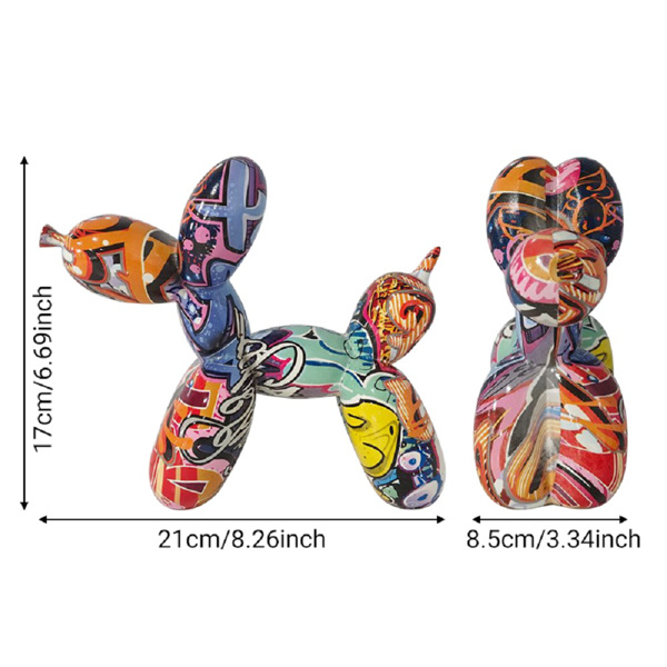 Resin Balloon Dog Sculpture, Cute Animal Resin Art Sculpture Crafts, Home Dining Table Decoration Sculpture-2
