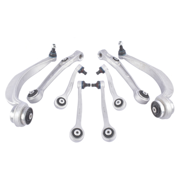 控制臂套装 8Pcs Control Arm & Ball Joint Assembly For 2010-2018 Audi A8 D4 S8 Quattro 4H0407505E 4H0407509E