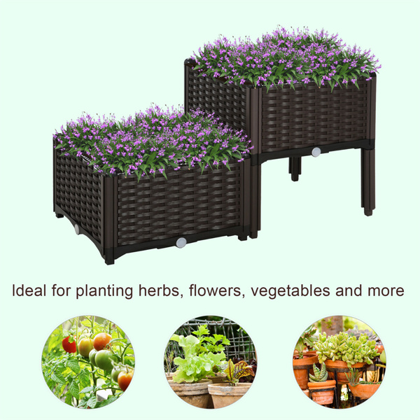 高架花园床/木制花盆 /木材种植箱（周末不发货）（ Amazon Shipping）（WalMart禁售）-3