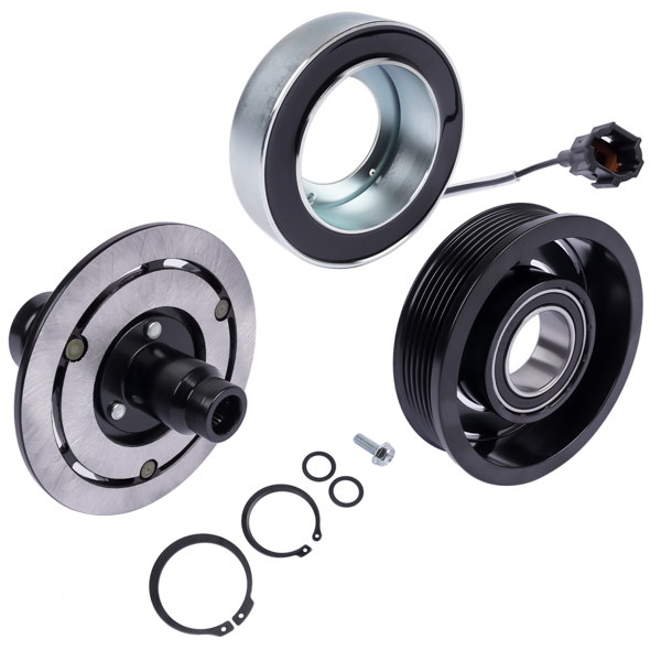 A/C电磁离合器 A/C Compressor Clutch Assembly Kit For Nissan Cube 2009-2013 L4 1.8L Versa 2010-2012 L4 1.8L GAS DOHC CR-10 92600CJ63A 92600CJ63D 92600CJ63E-4