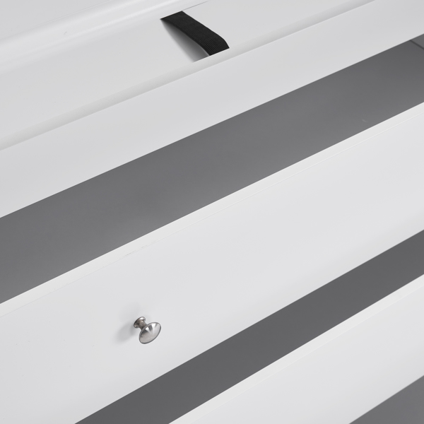 White 3-Tier Drawer Baby Cot with Safety Guard – 90.5x58x92cm | Wooden Baby Bed & Storage Combo-26