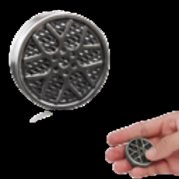 磁性金属指尖滑块，硬币减压玩具 ADHD 指尖玩具成人 EDC 休闲指尖玩具磁性积木，感官玩具缓解焦虑压力（轮毂款-银色）-1