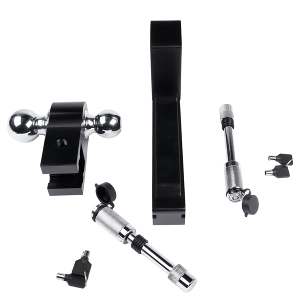 拖车挂接装置 Adjustable Aluminum Trailer Hitch Fits 2-inch Receiver Solid Tube Hitch 12500LBS 8 Inch Drop/Rise-6