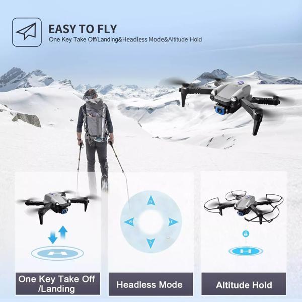 4DRC V20 RC无人机WIFI FPV 6K高清双摄像头手势照片四轴飞行器2电池，适合初学者。，物流由UPS/USPS/FEDEX/Amazon物流随机发送-9