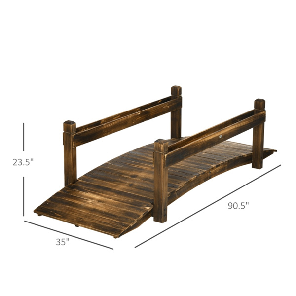  Wooden Garden Bridge Arc Footbridge ( Amazon Shipping)（Prohibited by WalMart）-2