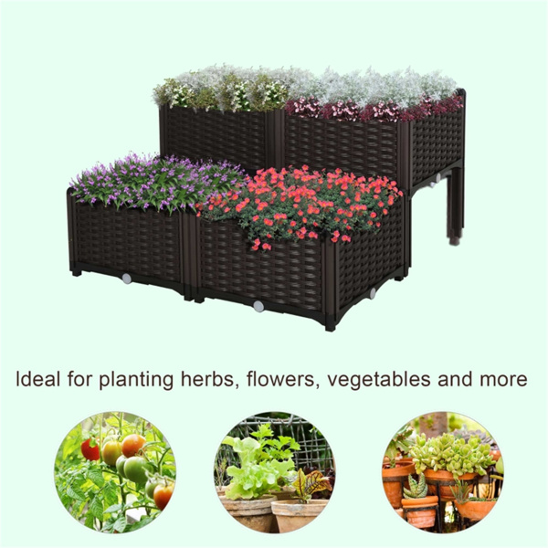 高架花园床/木制花盆 /木材种植箱（周末不发货）（ Amazon Shipping）（WalMart禁售）-3