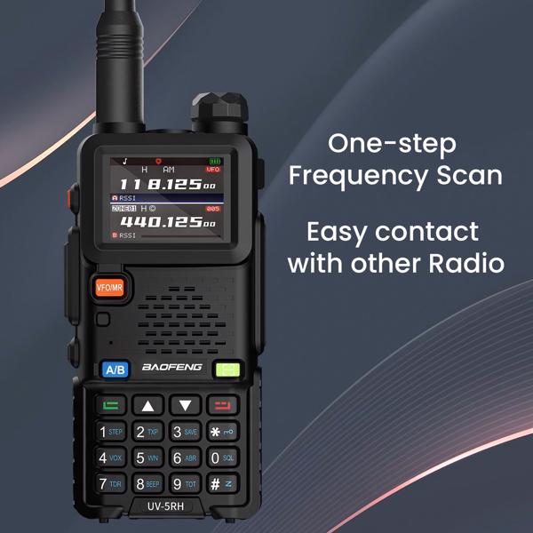 宝峰 UV-5RH 10w 彩屏大功率双频对讲机 黑色+适配器+USB线 2个装-2