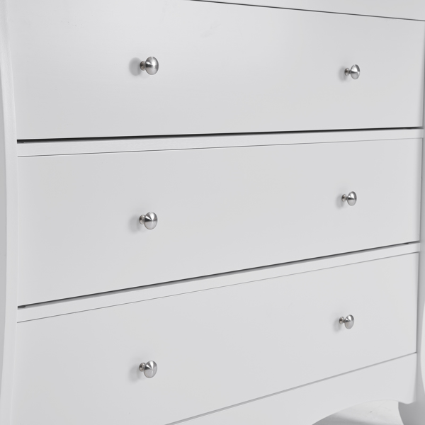 White 3-Tier Drawer Baby Cot with Safety Guard – 90.5x58x92cm | Wooden Baby Bed & Storage Combo-13