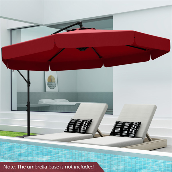 10 Feet Patio Cantilever Umbrella - Wine-4