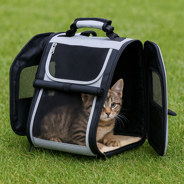 Pet Carrier Backpack, Expandable Cat Dog Carrier with Back Extension, Breathable Mesh Travel Backpack for Small Dogs Cats, Soft-Sided Pet Backpack Holds up to 26 lbs-10