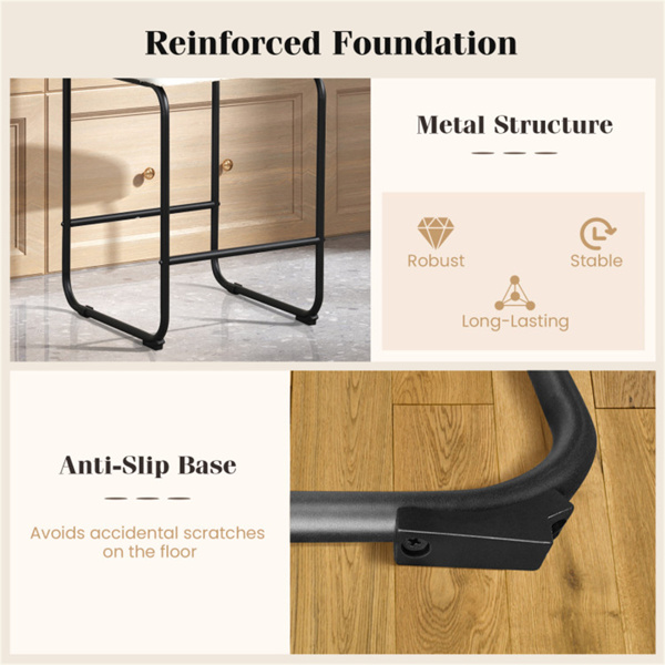 2个柜台高酒吧凳26''柜台凳-白色  （amazon shipping-发货，WALMART禁止销售）-6