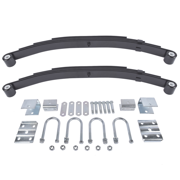 板簧套装 3500lb Single Trailer Axle Suspension Kit Leaf Spring U-bolt & Hanger Kit Include Complete tandem trailer axle hanger kit for 1-3/4" leaf springs-3