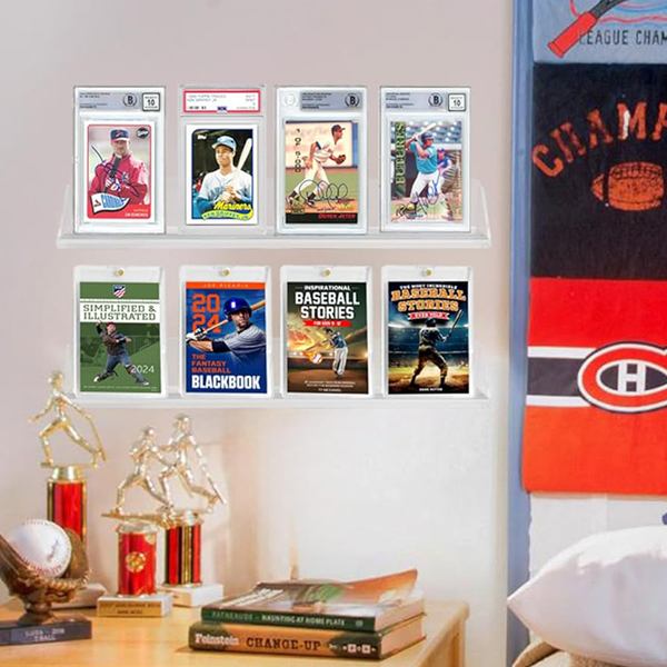 Acrylic Sports Card Display Shelf Wall Mount-5