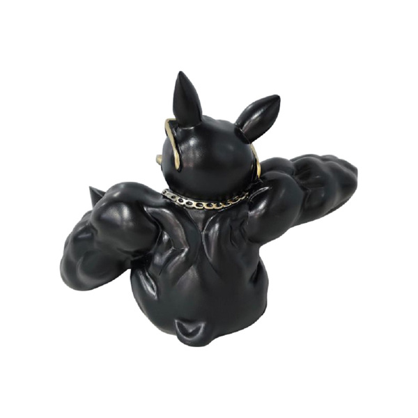 Bulldog Storage Sculpture, Resin Cool Dog Bulldog Statue Storage Tray, Bulldog Tray Ornament Key Snack Holder-1