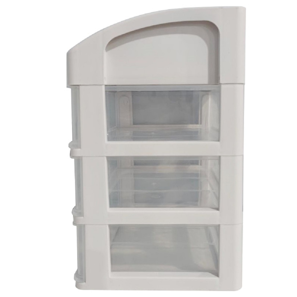 Makeup Organizer with 3 Drawers, Cosmetic Display Cases, Makeup Storage Box (3 Drawers) (white)-2