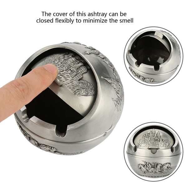 [GY03838-01]俄罗斯多色复古城堡车载带盖烟灰缸收纳箱礼品(7.5*7.5城堡古锡色)-5