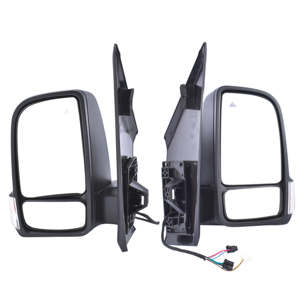 后视镜 Pair Left + Right Power Door Mirrors with BSM Heated for Mercedes Sprinter 1500 2500 3500 3500XD 2019-2024 9108111700 9108111600-4