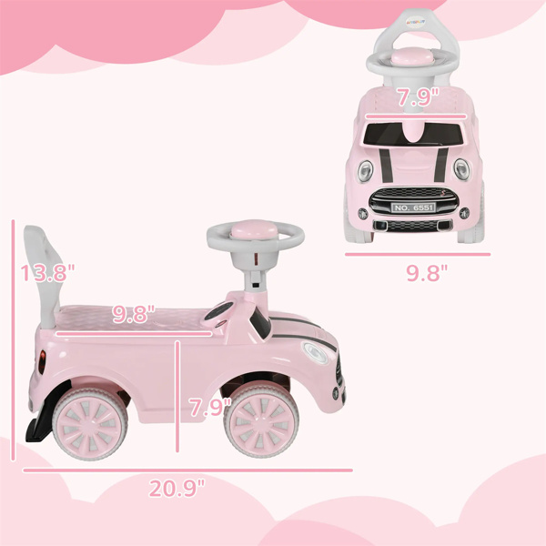 粉红色的蹒跚学步的玩具与喇叭  （amazon shipping-发货，WALMART/TEMU禁止销售-6