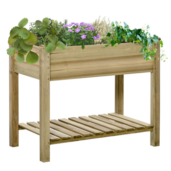 高架花园床/木制花盆 /木材种植箱（周末不发货）（ Amazon Shipping）（WalMart禁售）