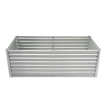 1PC 6*3*2FT 拼接式方形镀锌板 银色 铁种植