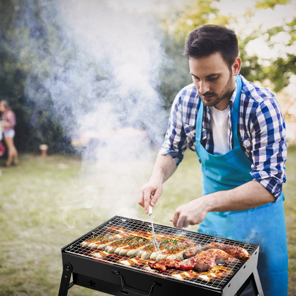 便携式 BBQ 烧烤架 可折叠炭烤架 露营 花园 户外 旅行-7