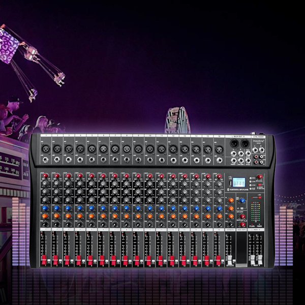 A1-16路调音台美标宽压 Digital 16-Channel Mixer Sound Board Console Wireless Live Studio Audio Mixer Power Mixing USB (110V-220V)-3