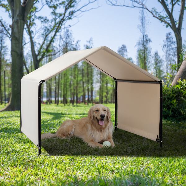 4*4*3.3FT  Dog Tent for Large Creamy white-9