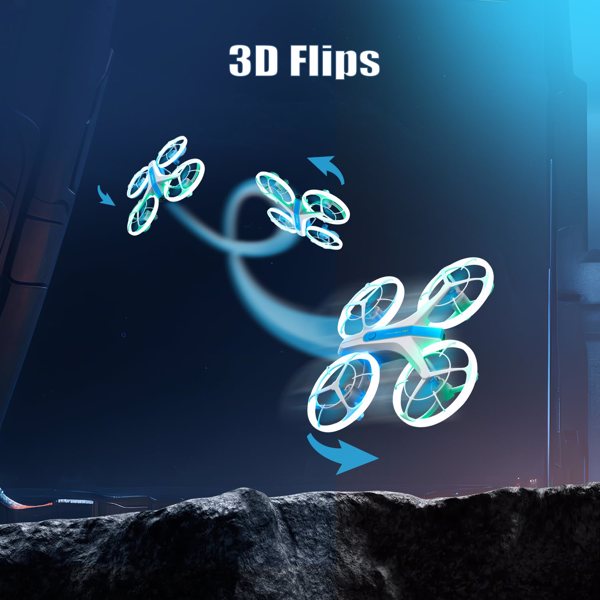 4DRC V33 RC无人机WIFI FPV RC四轴飞行器360°滚动玩具，飞行玩具RC玩具适合儿童，物流随机由UPS/USPS发送-7