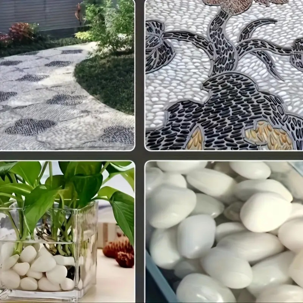 18lbs Large Pebbles for Landscaping, 2-3inch River Stones for Aquariums, High Polished Natural Decorative Stones for Vase Filling Fish Tanks Horticultural River Stones for Aquariums-4