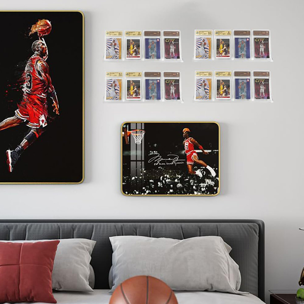 Acrylic Sports Card Display Shelf Wall Mount-4