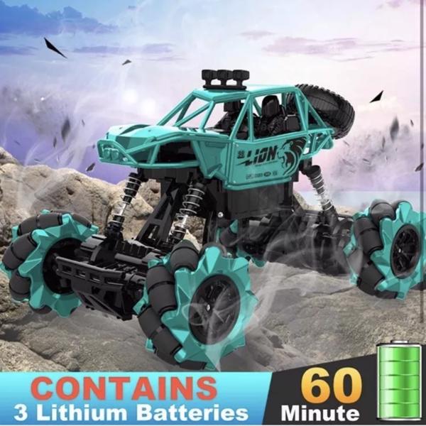 4DRC合金漂移RC车360°旋转4WD 2.4Ghz手势传感器控制怪物卡车，所有地形履带RC 2电池，儿童成人礼物，物流是DPD/EVRI/皇家邮政 随机发送.-3