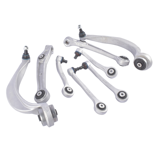 控制臂套装 8Pcs Control Arm & Ball Joint Assembly For 2010-2018 Audi A8 D4 S8 Quattro 4H0407505E 4H0407509E-5