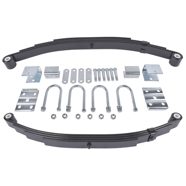 板簧套装 3500lb Single Trailer Axle Suspension Kit Leaf Spring U-bolt & Hanger Kit Include Complete tandem trailer axle hanger kit for 1-3/4" leaf springs-7