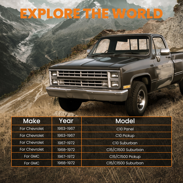后拖曳臂横梁防蹲装置，适用于 1963-1972 年雪佛兰 C10 GMC C15-3