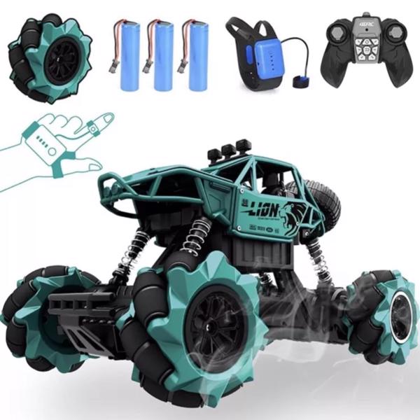 4DRC合金漂移RC车360°旋转4WD 2.4Ghz手势传感器控制怪物卡车，所有地形履带RC 2电池，儿童成人礼物，物流是DPD/EVRI/皇家邮政 随机发送.-6