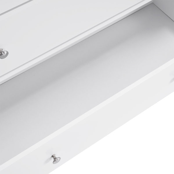 White 3-Tier Drawer Baby Cot with Safety Guard – 90.5x58x92cm | Wooden Baby Bed & Storage Combo-24