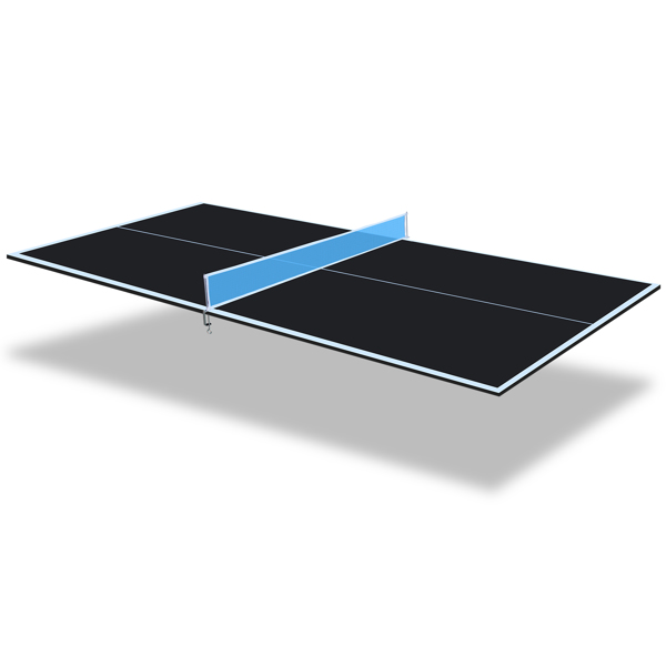 8ft Black Mid-Size Ping Pong Conversion Top Foldable & Portable Table Tennis Table Top for Indoor Games-7
