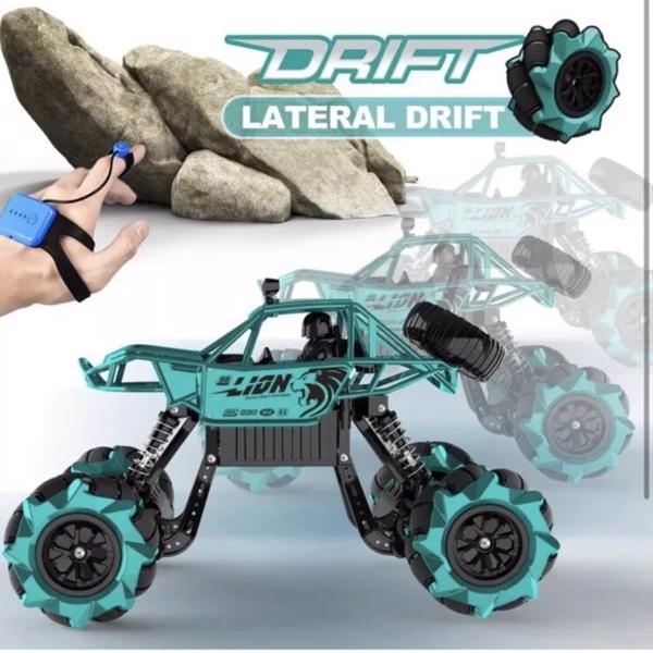 4DRC合金漂移RC车360°旋转4WD 2.4Ghz手势传感器控制怪物卡车，所有地形履带RC 2电池，儿童成人礼物，物流是DPD/EVRI/皇家邮政 随机发送.-2