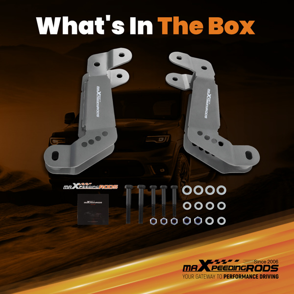 前控制臂支架 2-4 英寸升降校正 适用于 2007-18 年Jeep Wrangler  JK/JKU-4