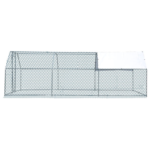 20 x 10 ft Large Metal Chicken Coop, Walk-in Poultry Cage Chicken Hen Run House with Waterproof Cover, Rabbits Cats Dogs Farm Pen for Outdoor Backyard Farm Garden-3