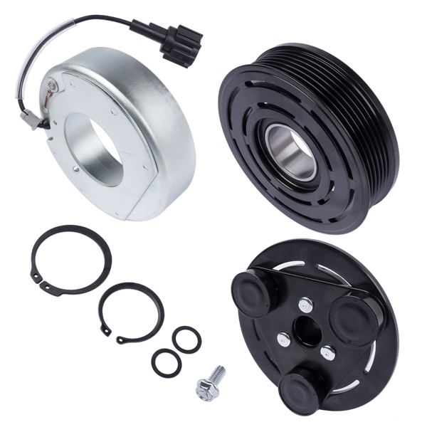 A/C电磁离合器 A/C Compressor Clutch Assembly Kit For Nissan Cube 2009-2013 L4 1.8L Versa 2010-2012 L4 1.8L GAS DOHC CR-10 92600CJ63A 92600CJ63D 92600CJ63E-8