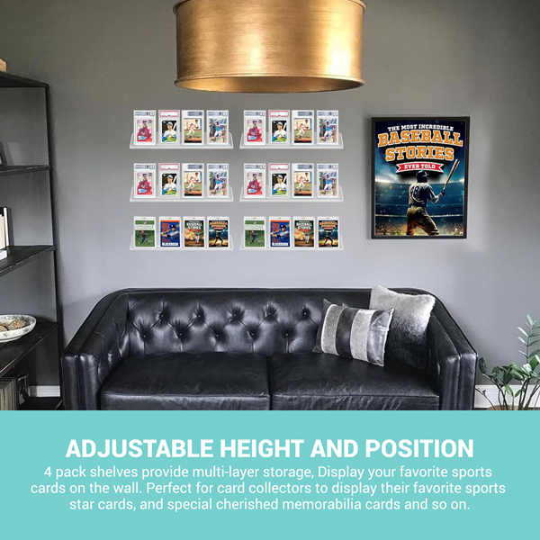 Acrylic Sports Card Display Shelf Wall Mount-3
