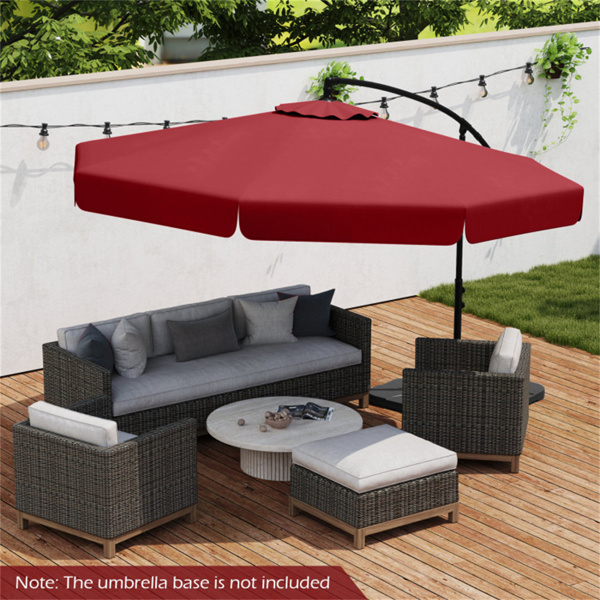 10 Feet Patio Cantilever Umbrella - Wine-10